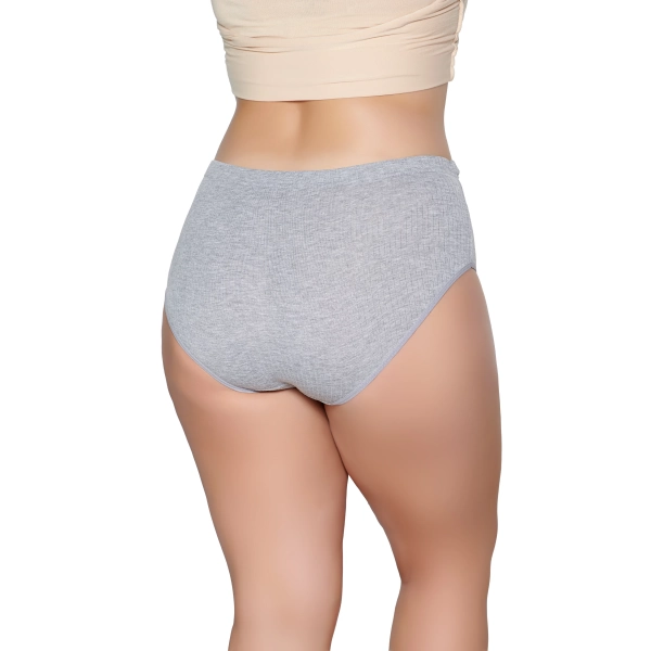 Gümüş Fitilli Ribana Kadın Bato Gri