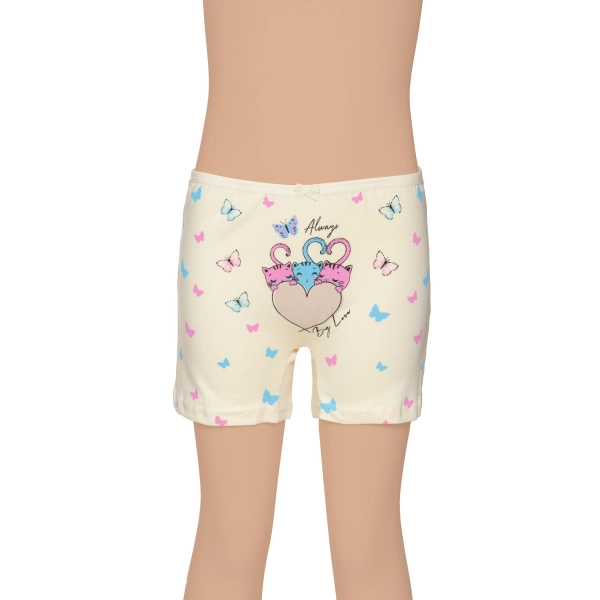 Gümüş Kız Renkli Baskılı Boxer 3 lü Paket