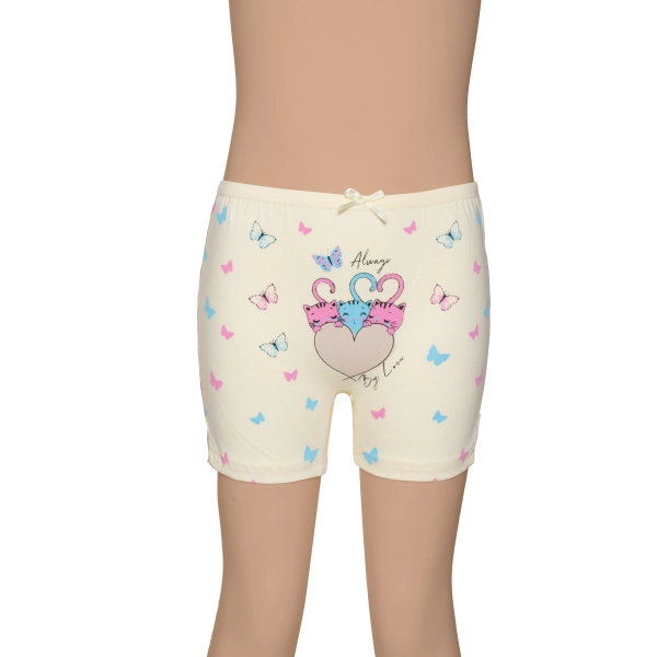 Gümüş Kız Renkli Baskılı Boxer 3 lü Paket