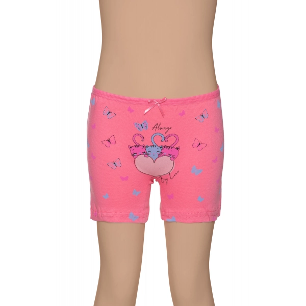 Gümüş Kız Renkli Baskılı Boxer 3 lü Paket