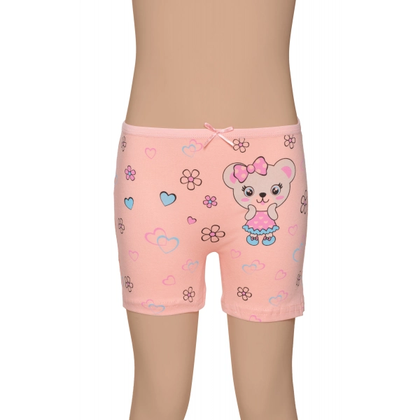 Gümüş Kız Renkli Baskılı Boxer 3 lü Paket