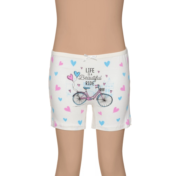 Gümüş Kız Renkli Baskılı Boxer