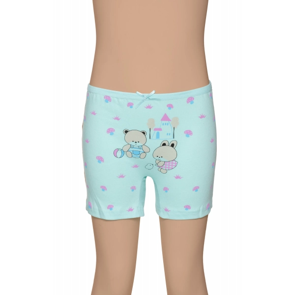 Gümüş Kız Renkli Baskılı Boxer 6 lı Paket