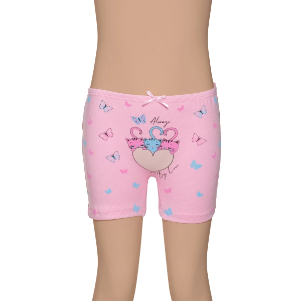 Gümüş Kız Renkli Baskılı Boxer 6 lı Paket