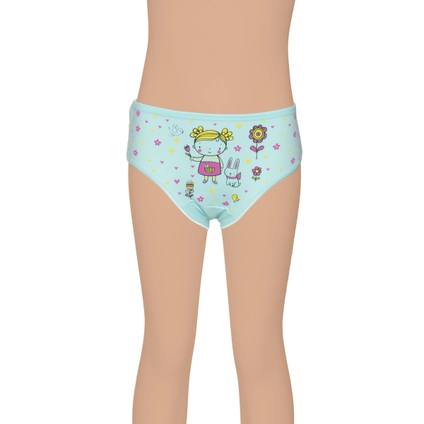 Gümüş Kız Renkli Baskılı Slip Külot