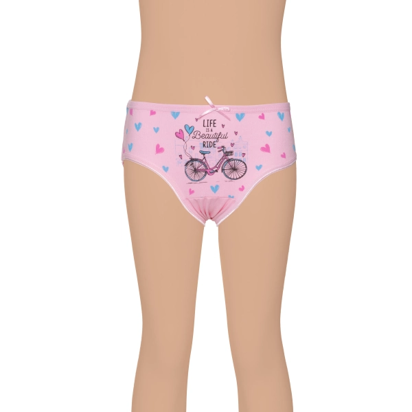 Gümüş Kız Renkli Baskılı Slip Külot 3 lü Paket