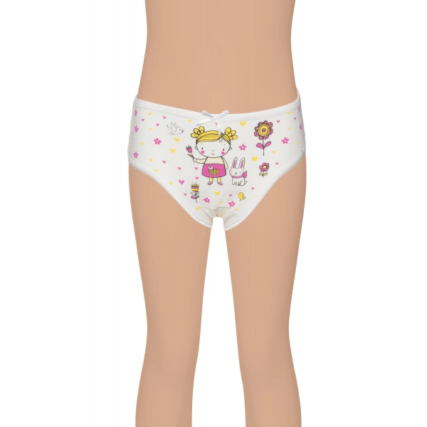 Gümüş Kız Renkli Baskılı Slip Külot