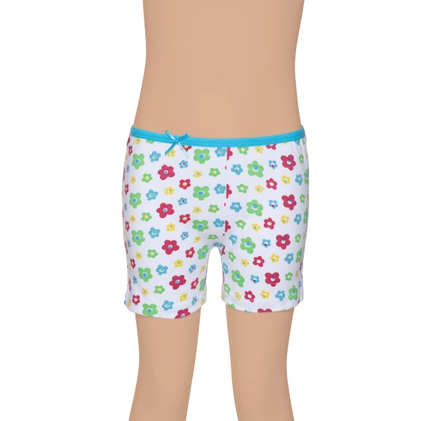 Gümüş Kız Renkli Empirme Desenli Boxer 3 lü Paket