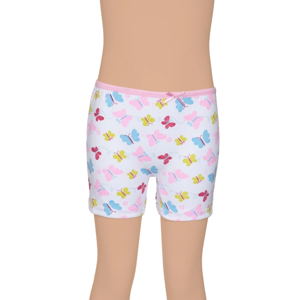 Gümüş Kız Renkli Empirme Desenli Boxer 3 lü Paket