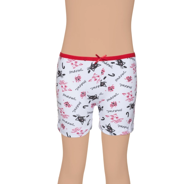 Gümüş Kız Renkli Empirme Desenli Boxer