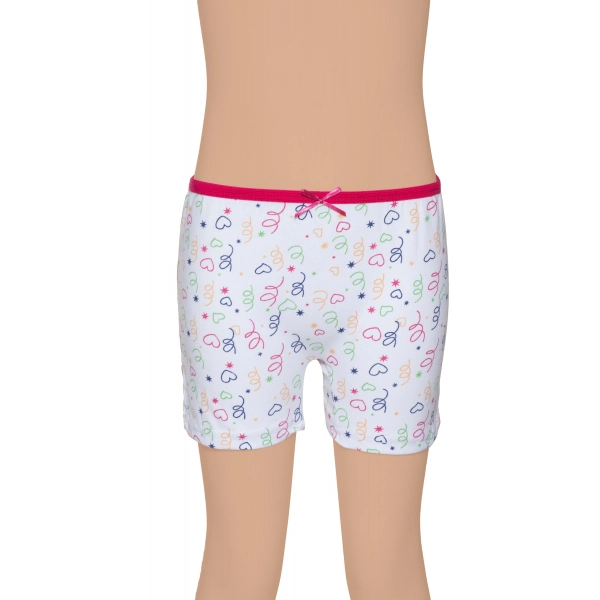 Gümüş Kız Renkli Empirme Desenli Boxer