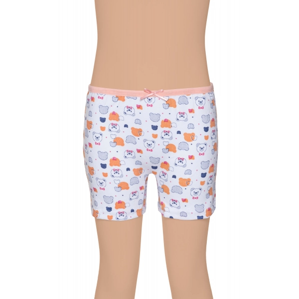 Gümüş Kız Renkli Empirme Desenli Boxer