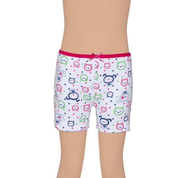 Gümüş Kız Renkli Empirme Desenli Boxer