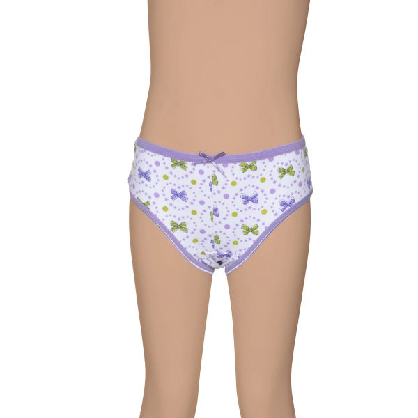 Gümüş Kız Renkli Empirme Desenli Slip Külot