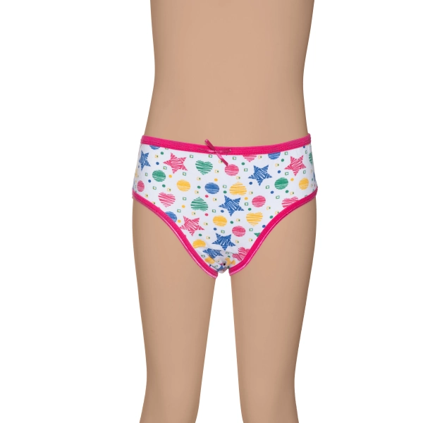 Gümüş Kız Renkli Empirme Desenli Slip Külot