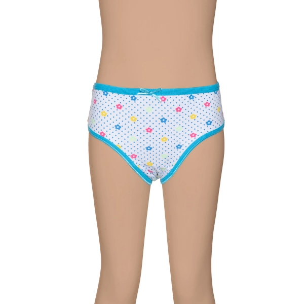 Gümüş Kız Renkli Empirme Desenli Slip Külot 6 lı Paket