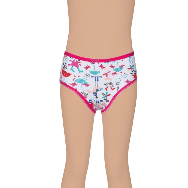 Gümüş Kız Renkli Empirme Desenli Slip Külot