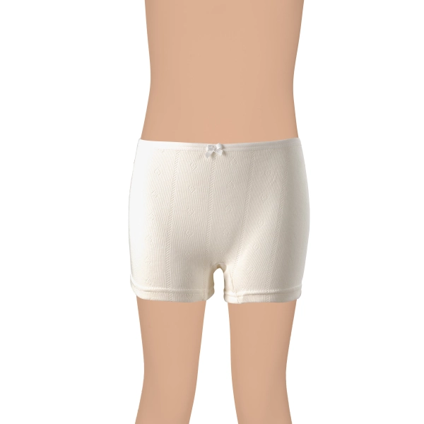 Gümüş Kız Renkli Jakarlı (Kalp Desen) Boxer 3 lü Paket