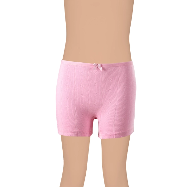 Gümüş Kız Renkli Jakarlı (Kalp Desen) Boxer 6 lı Paket