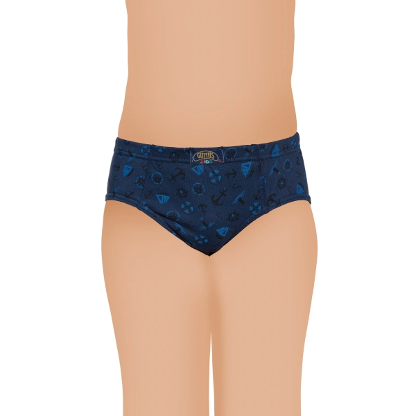 Gümüş Likralı Empirme Desenli Erkek Çocuk Slip Külot 3 lü Paket