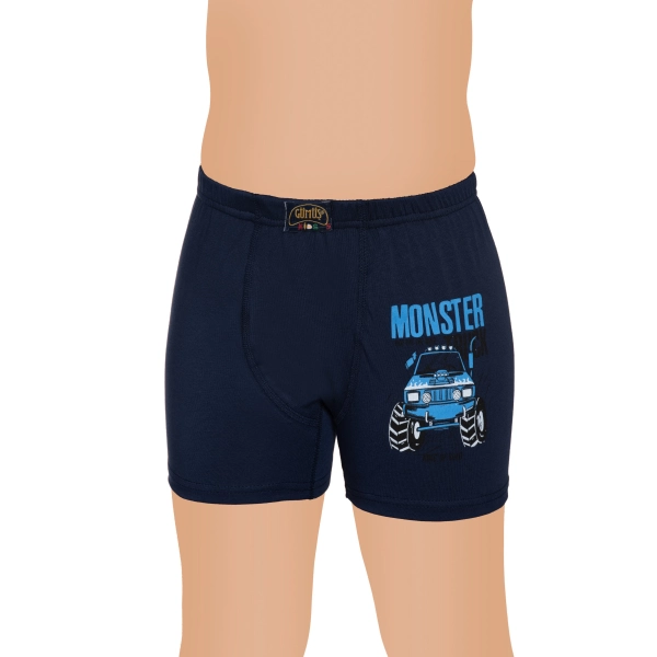 Gümüş Likralı Vücudu Saran Lastikli Baskılı Çocuk Boxer 6 lı Paket