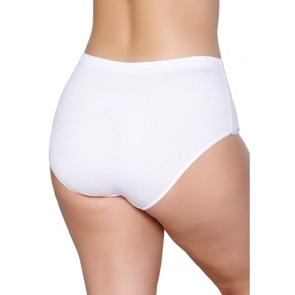 Gümüş Ribana Klasik Kadın Bato Külot Beyaz