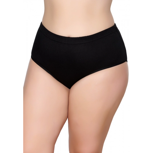 Gümüş Ribana Klasik Kadın Bato Külot Siyah