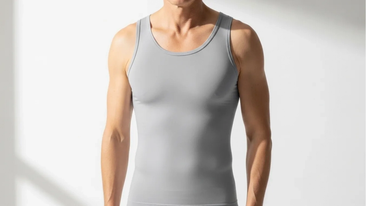 Erkek Göbek Gizleyen Korse Atlet ile Fit Bir Görünüm