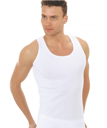 Doğan Yıldız 1610 Lüks Ribana (Likralı) Çizgili Erkek Askılı Atlet 6 lı