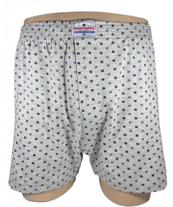 Doğan Yıldız 2210 Empirme Desenli Erkek Boxer Asorti 3 lü Paket