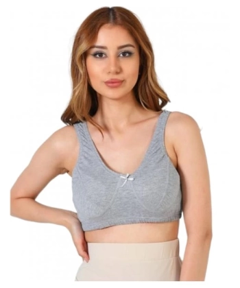 Doğan Yıldız 4112 Düz Anne Body Atlet Sütyen Gri 3 lü Paket
