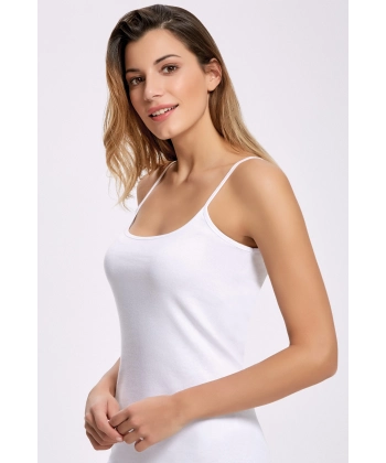 Doğan Yıldız 4310 İp Askılı Düz Esnek Likralı Kadın Atlet