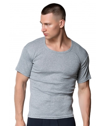 Gümüş 3101 Gri Ribana Erkek Bisiklet Yarım Kollu Fanila