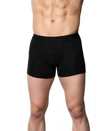 Gümüş 4018 Lİkralı Düz Erkek Boxer Siyah 3 lü Paket