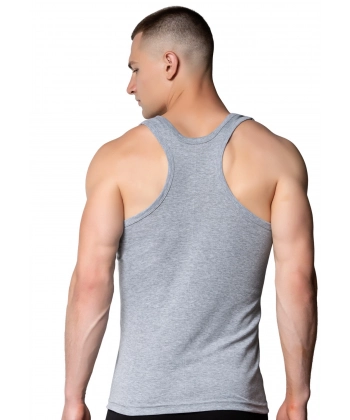 Gümüş 4019 Ribana (likralı) Erkek Arkası Çapraz Atlet Gri 3 lü Paket