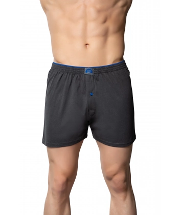 Gümüş 4020 Havlu Bel Rahat Kesim Erkek Boxer Antrasit 3 lü Paket