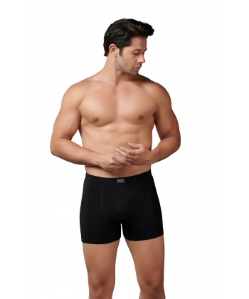 Gümüş 7009 Modal Likralı Erkek Boxer Siyah