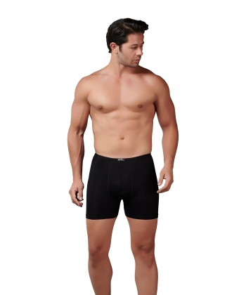 Gümüş 8007 Bambu Erkek Boxer Siyah 3 lü Paket