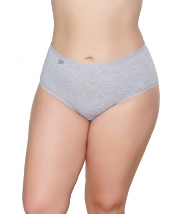 Gümüş Elastan Klasik İnce Bel Kadın Bato Külot Gri 3 lü Paket