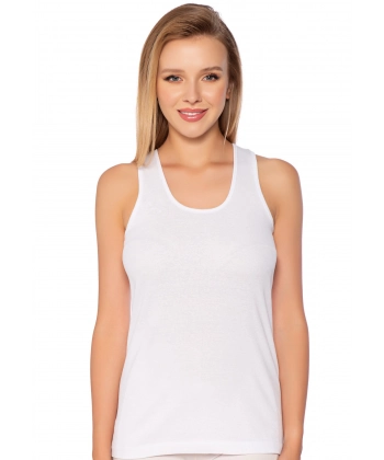 Gümüş Geniş Askılı Düz Ribana (likralı) Kadın Atlet 6 lı Paket