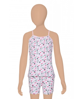 Gümüş İp Askılı Boxerlı Kız Çocuk Takım 3 lü Paket