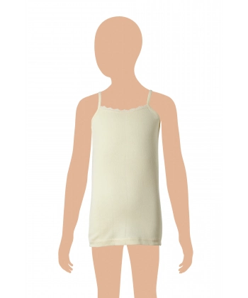 Gümüş Kız İp Askılı Renkli Jakarlı (Kalp Desen) Atlet 6 lı Paket