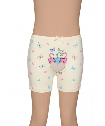 Gümüş Kız Renkli Baskılı Boxer