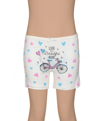 Gümüş Kız Renkli Baskılı Boxer 6 lı Paket