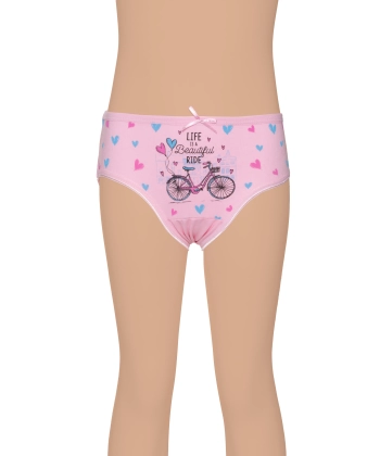 Gümüş Kız Renkli Baskılı Slip Külot 6 lı Paket