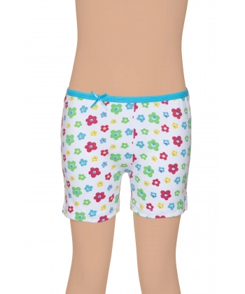 Gümüş Kız Renkli Empirme Desenli Boxer