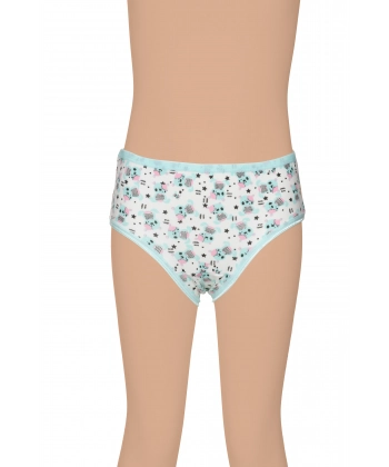 Gümüş Kız Renkli Empirme Desenli Slip Külot 6 lı Paket