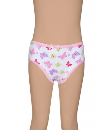 Gümüş Kız Renkli Empirme Desenli Slip Külot