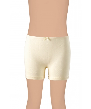 Gümüş Kız Renkli Jakarlı (Kalp Desen) Boxer 3 lü Paket