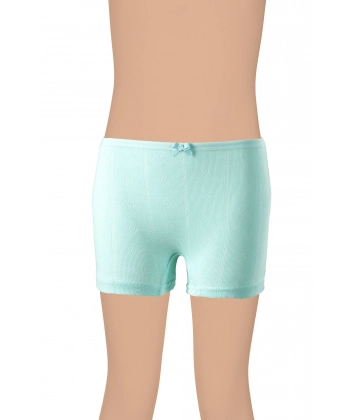 Gümüş Kız Renkli Jakarlı (Kalp Desen) Boxer 6 lı Paket